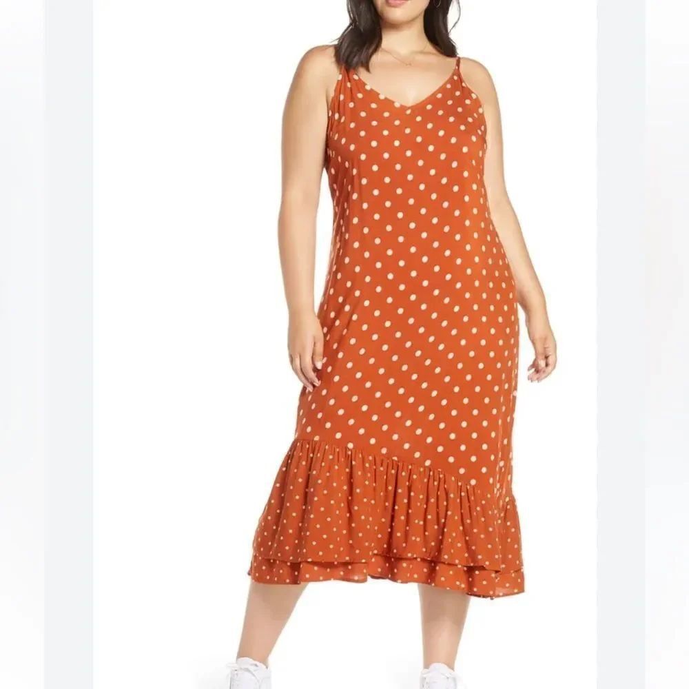 BP. Polka Dot Midi Dress Women’s Small